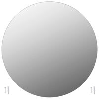 vidaXL Väggspegel med LED-belysning rund