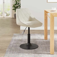 vidaXL Matstol gräddvit sammet