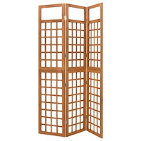 vidaXL Rumsavdelare/Spaljé 3 paneler massiv gran 121x180,5 cm