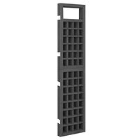 vidaXL Rumsavdelare/Spaljé 4 paneler massiv gran svart 161x180 cm