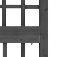 vidaXL Rumsavdelare/Spaljé 4 paneler massiv gran svart 161x180 cm