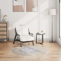 vidaXL Matta tvättbar φ120 cm grå