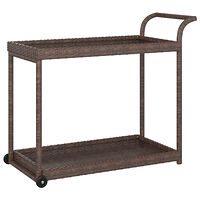 vidaXL Serveringsvagn brun 100x45x83 cm konstrotting
