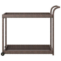 vidaXL Serveringsvagn brun 100x45x83 cm konstrotting