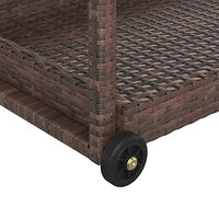 vidaXL Serveringsvagn brun 100x45x83 cm konstrotting