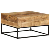 vidaXL Soffbord 68x68x41 cm grovt mangoträ
