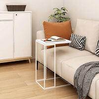 vidaXL Sidobord vit 40x30x59 cm konstruerat trä