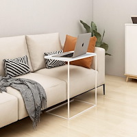 vidaXL Sidobord vit 55x35x66 cm konstruerat trä