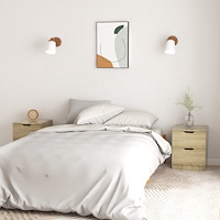vidaXL Sängbord 2 st sonoma-ek 40x40x50 cm spånskiva