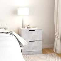 vidaXL Sängbord betonggrå 40x40x50 cm konstruerat trä