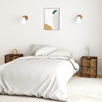 vidaXL Sängbord 2 st rökfärgad ek 40x40x50 cm konstruerat trä