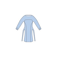 AST MEDICAL Förkläde 980x1250mm lång ärm blå 20/fp