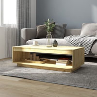 vidaXL Soffbord 110x50x33,5 cm massiv furu