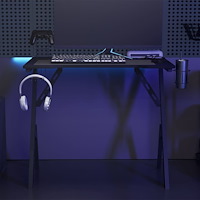 vidaXL Gamingskrivbord med Y-formade ben svart 90x60x75 cm