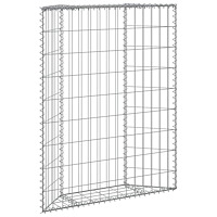 vidaXL Gabion trapets upphöjd galvaniserat stål 80x20x100 cm