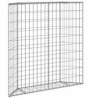 vidaXL Gabion trapets upphöjd galvaniserat stål 100x20x100 cm