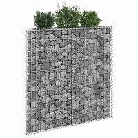 vidaXL Gabion trapets upphöjd galvaniserat stål 100x20x100 cm