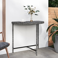 vidaXL Trädgårdsbord grå 80x50x75 cm konstrotting