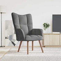 vidaXL Vilstol mörkgrå sammet