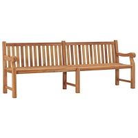 vidaXL Trädgårdsbänk 228 cm massiv teak