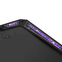 vidaXL Gamingskrivbord LED med Y-formade ben svart 90x60x75 cm