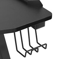 vidaXL Gamingskrivbord LED med Y-formade ben svart 90x60x75 cm