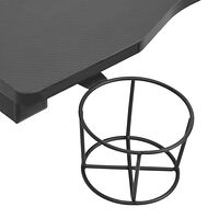 vidaXL Gamingskrivbord LED med Y-formade ben svart 90x60x75 cm