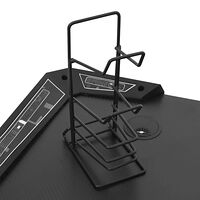 vidaXL Gamingskrivbord LED med Y-formade ben svart 90x60x75 cm