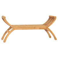 vidaXL Trädgårdsbänk 126 cm massiv teak