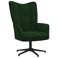 vidaXL Vilstol mörkgrön sammet