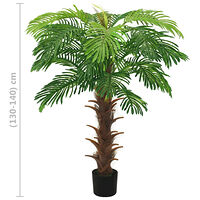 vidaXL Konstväxt kottepalm med kruka 140 cm grön
