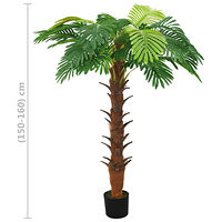 vidaXL Konstväxt kottepalm med kruka 160 cm grön
