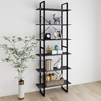 vidaXL Hög bokhylla grå 80x30x210 cm massiv furu