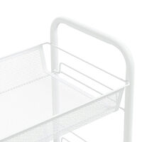 vidaXL Rullvagn 3 våningar vit 46x26x64 cm järn