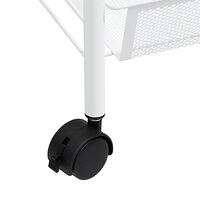 vidaXL Rullvagn 3 våningar vit 46x26x64 cm järn