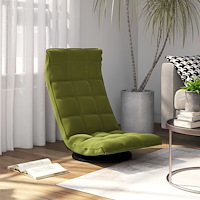 vidaXL Snurrbar golvstol ljusgrön sammet