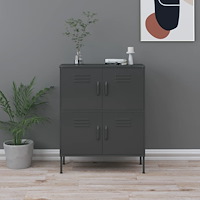 vidaXL Förvaringsskåp antracit 80x35x101,5 cm stål