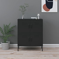 vidaXL Förvaringsskåp svart 80x35x101,5 cm stål