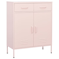 vidaXL Förvaringsskåp rosa 80x35x101,5 cm stål