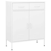 vidaXL Förvaringsskåp vit 80x35x101,5 cm stål