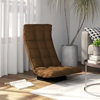 vidaXL Snurrbar golvstol brun tyg