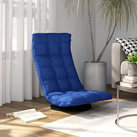 vidaXL Snurrbar golvstol blå tyg