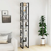 vidaXL Hög bokhylla vit 40x30x210 cm massiv furu