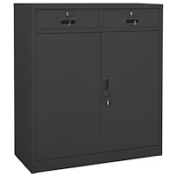 vidaXL Dokumentskåp antracit 90x40x102 cm stål