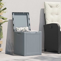 vidaXL Dynbox 90 liter grå PP-träliknande