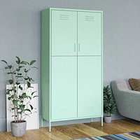 vidaXL Garderob 90x50x180 cm mintgrön stål