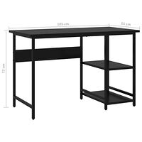 vidaXL Datorbord svart 105x55x72 cm MDF och metall
