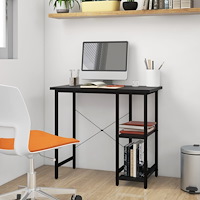 vidaXL Datorbord svart 80x40x72 cm MDF och metall