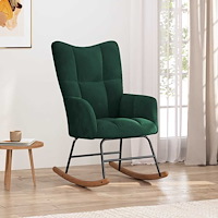 vidaXL Matstol mörkgrön sammet