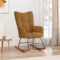 vidaXL Gungstol brun sammet